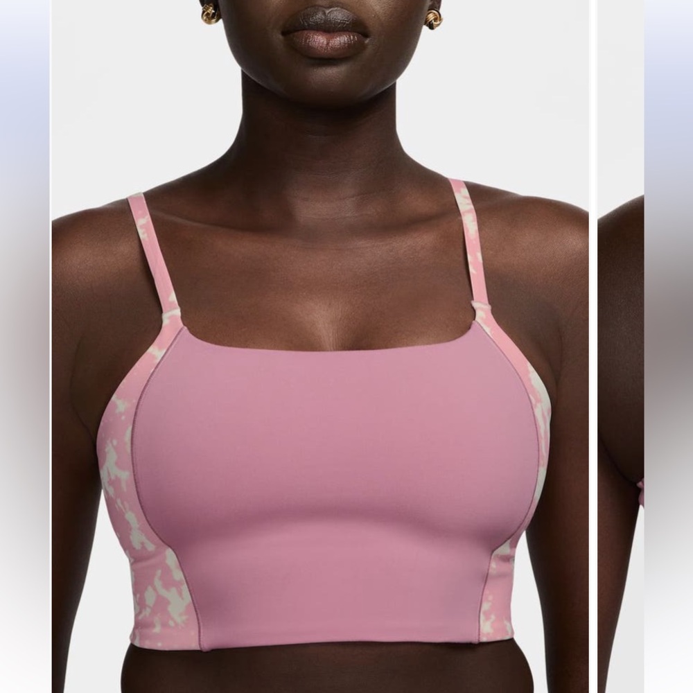 New Pink Nike One Light Support Sport's Bra Women Large Athletic Work Out Gear